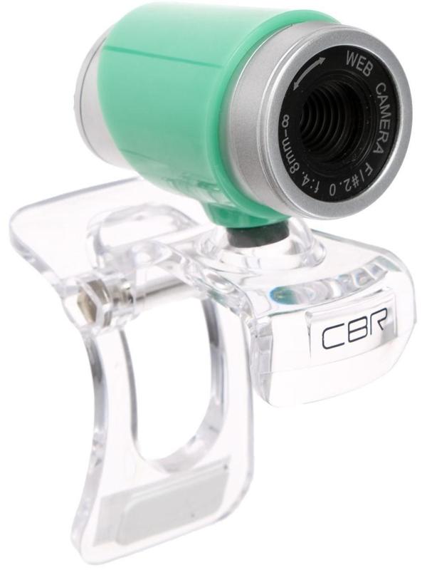 Веб-камера CBR CW 830M Green, 0.3 МП, 640х480, USB 2.0, микрофон, зеленая