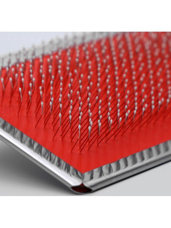 Пуходерка Wood большая с каплями, 12 х 19 см, длинная деревянная ручка