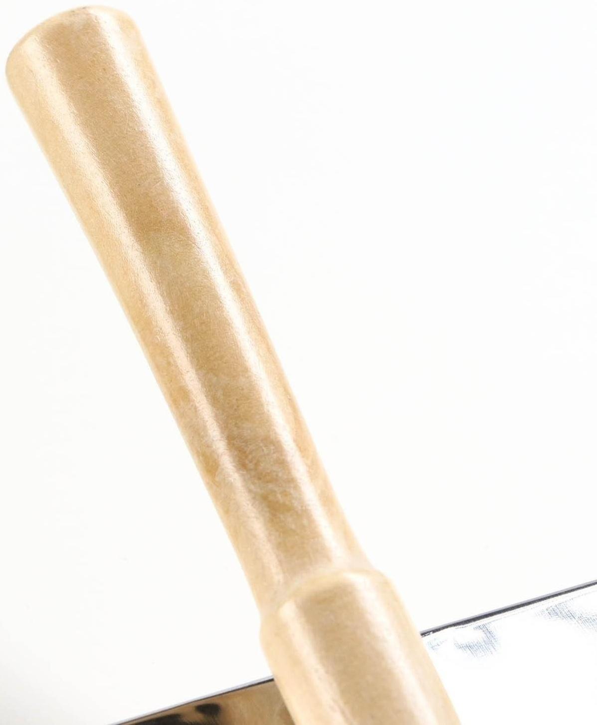 Пуходерка Wood большая с каплями, 12 х 13 см, деревянная ручка