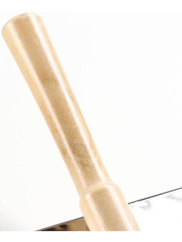 Пуходерка Wood большая с каплями, 12 х 13 см, деревянная ручка