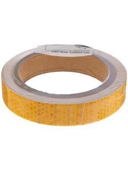 Светоотражающая лента, самоклеящаяся, желтая, 2 см х 8 м