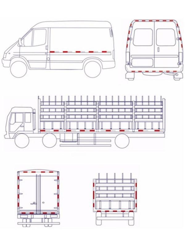 Светоотражающая лента, самоклеящаяся, красная, 5 см х 10 м