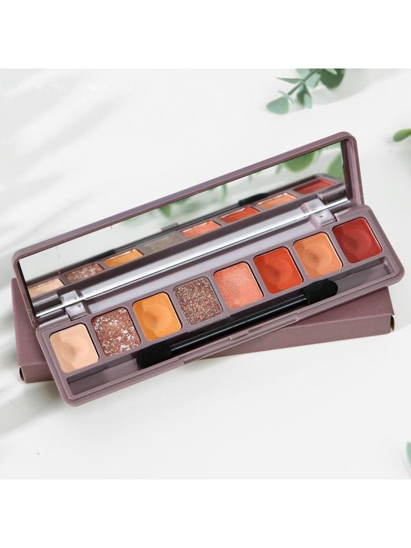 Палетка теней для век, с жемчужным блеском, 8 цветов