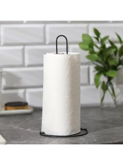 Подставка под бумажные полотенца Доляна, 27×13,5×13,5 см, цвет чёрный