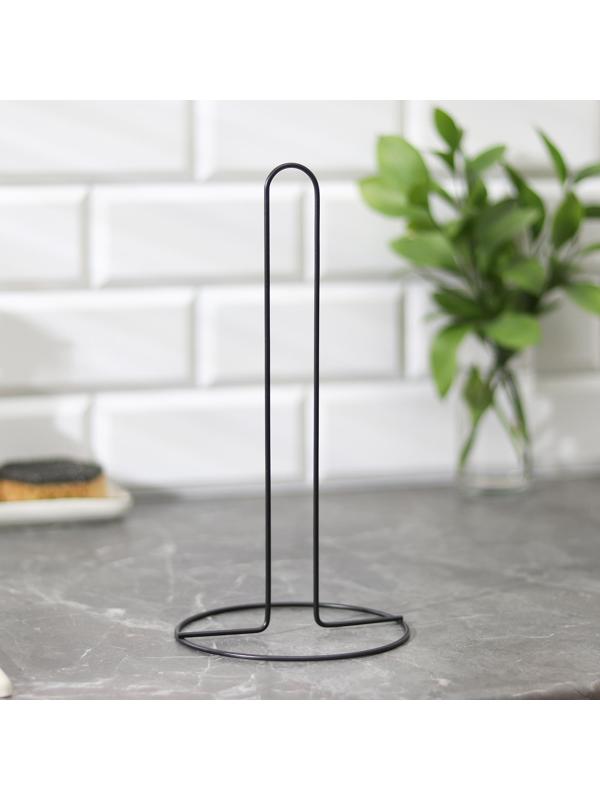 Подставка под бумажные полотенца Доляна, 27×13,5×13,5 см, цвет чёрный