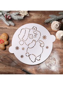 Трафарет для выпечки «Медвежонок», 35,2 × 30 см