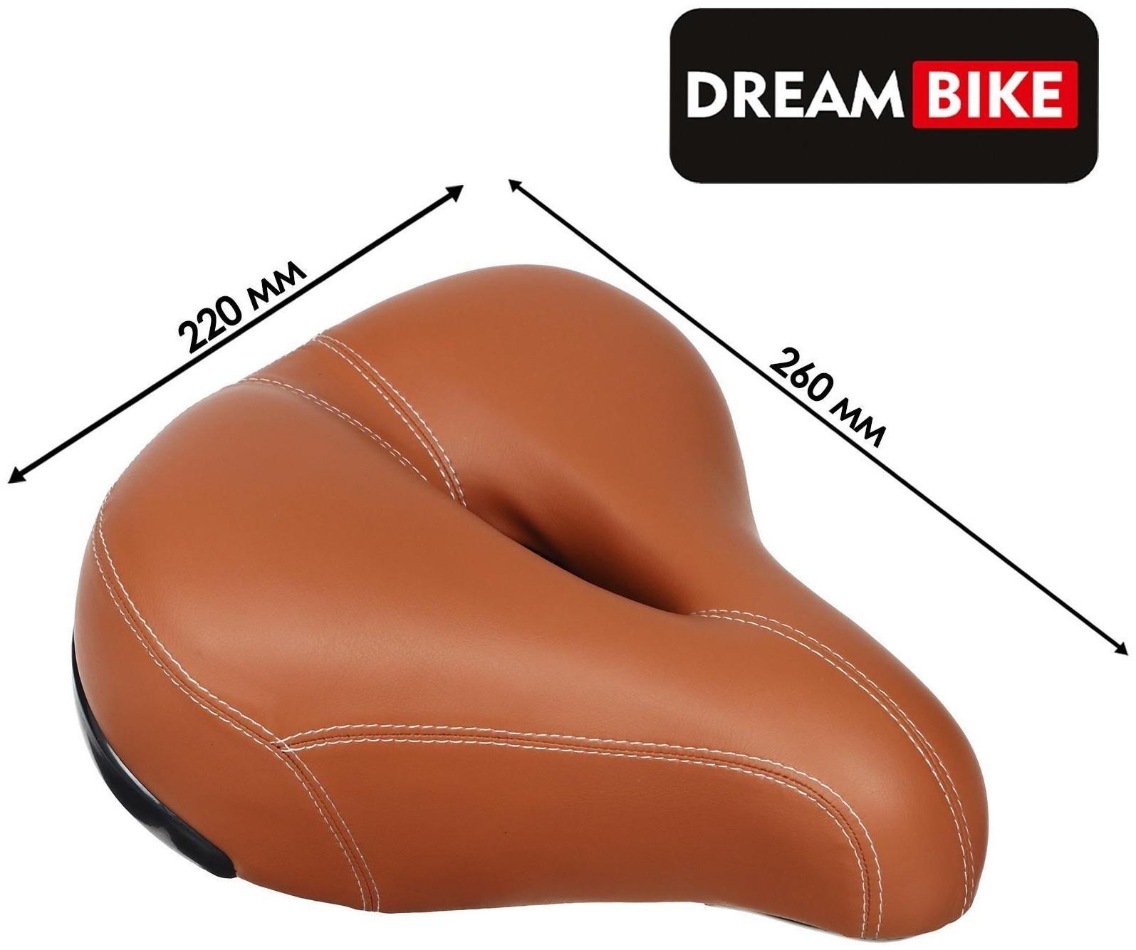 Седло Dream Bike комфорт, цвет коричневый