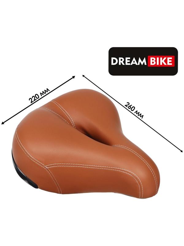 Седло Dream Bike комфорт, цвет коричневый