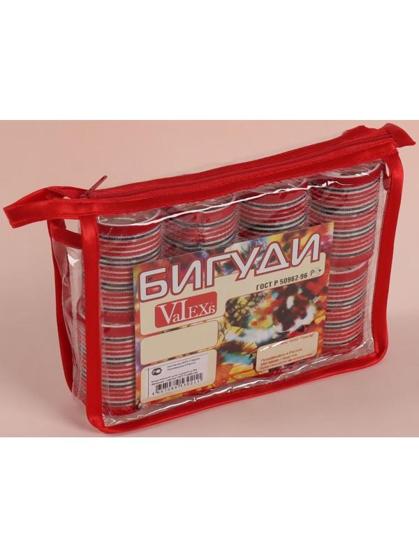 Бигуди «Липучка», d = 4,4 см, в косметичке, 8 шт, цвет МИКС