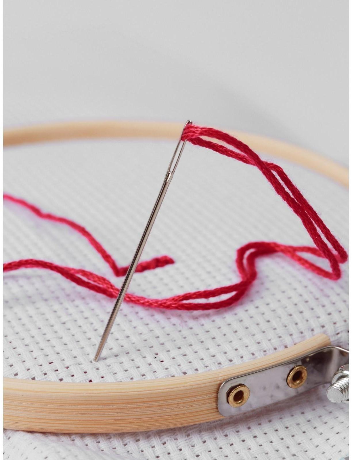 Набор ниток мулине, 8 ± 1 м, 7 шт, цвет розовый спектр