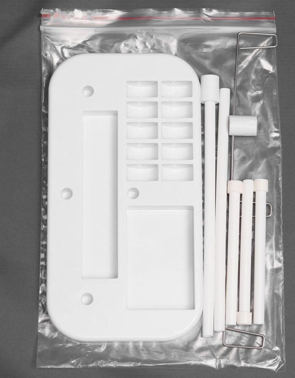 Органайзер-стойка для ниток, на подставке, 20,7 × 10,8 × 36,5 см, цвет голубой/белый