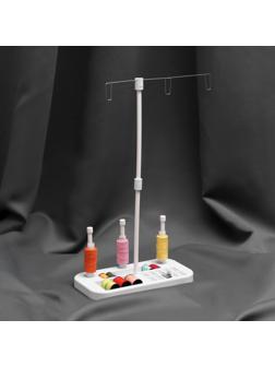 Органайзер-стойка для ниток, на подставке, 20,7 × 10,8 × 36,5 см, цвет голубой/белый