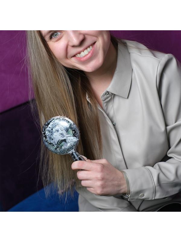 Расческа массажная «Давид», круглая 8 х 16,5 см