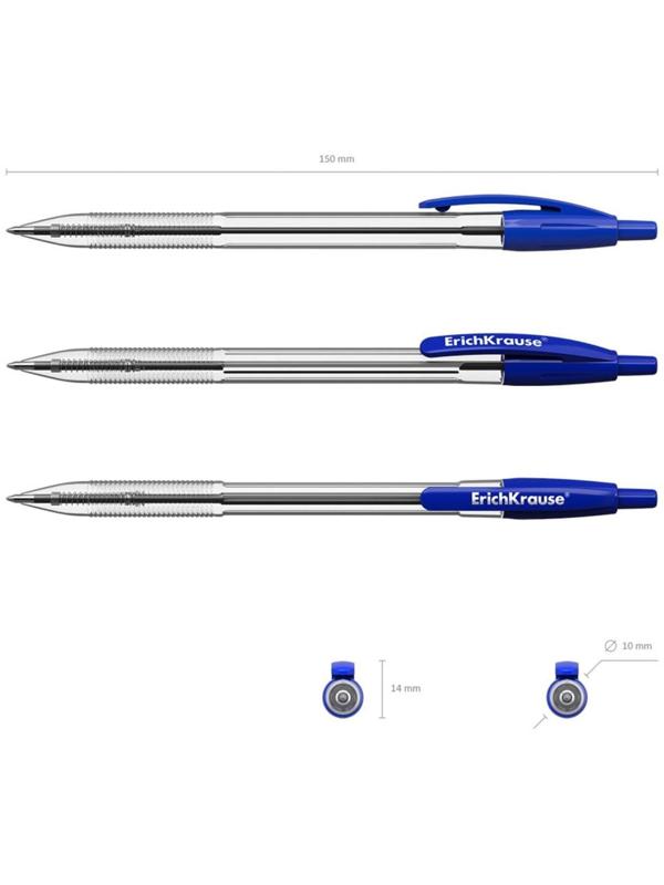 Набор ручек шариковых автомат 4шт ErichKrause R-301 
