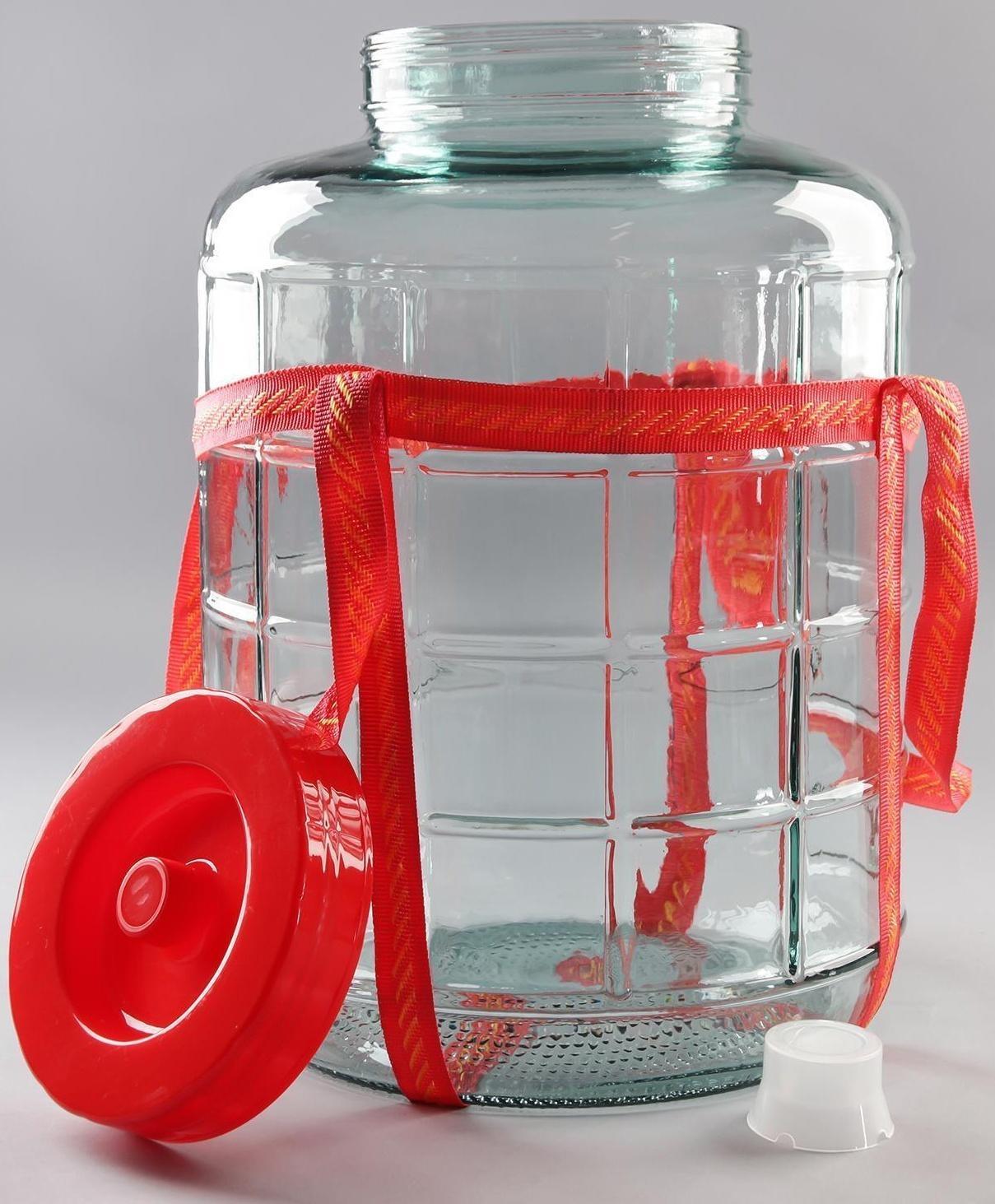 Банка стеклянная с гидрозатвором, 26 л