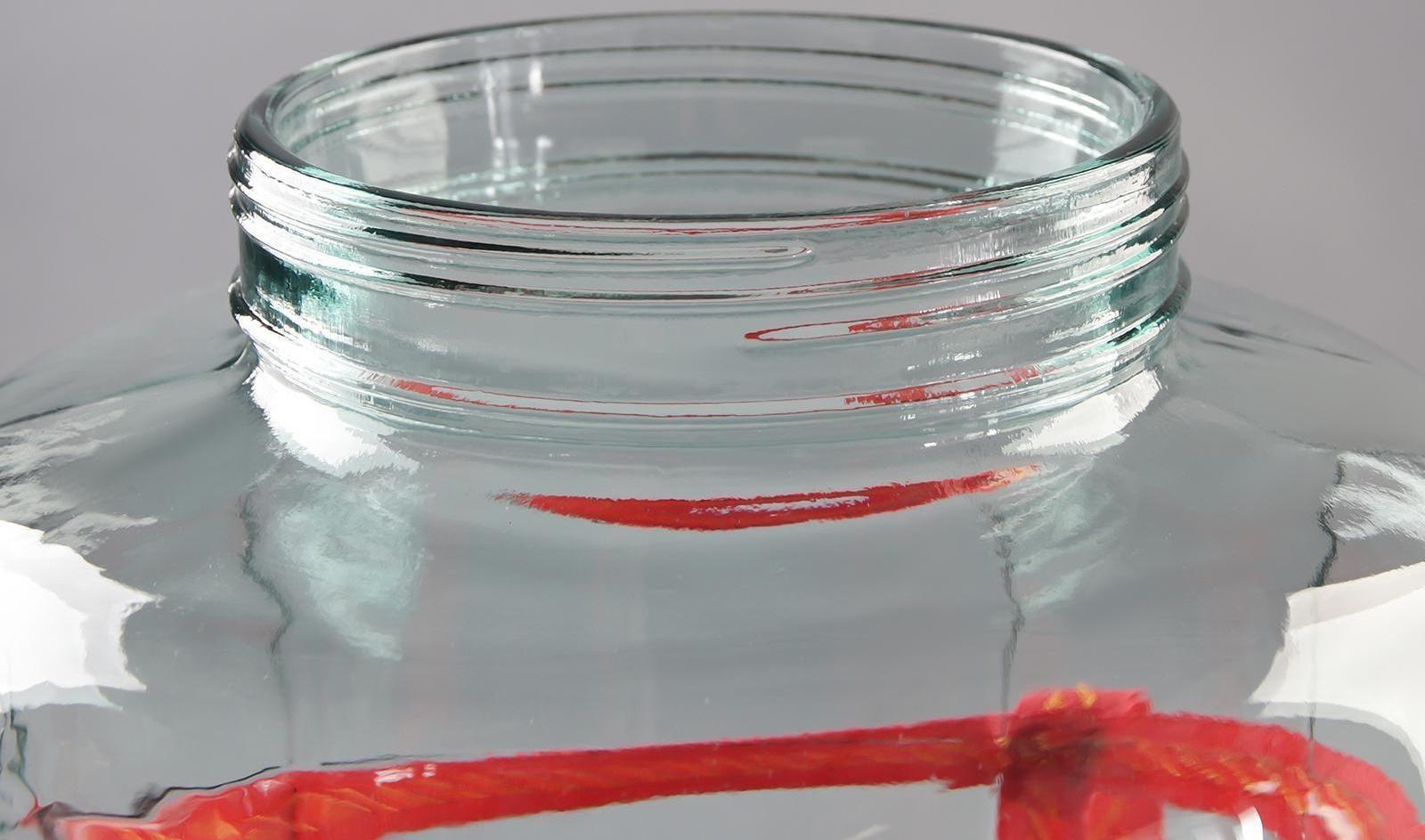 Банка стеклянная с гидрозатвором, 26 л