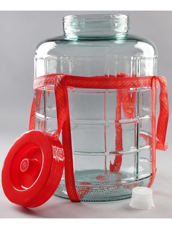 Банка стеклянная с гидрозатвором, 26 л