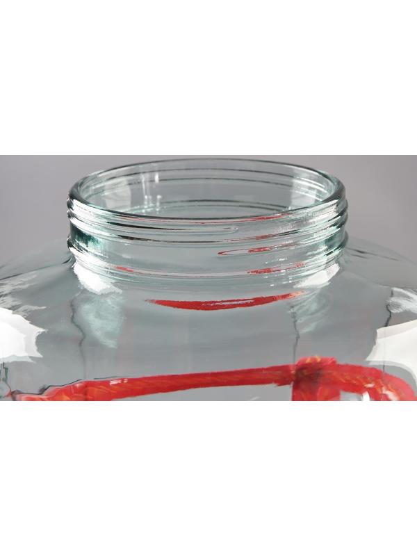 Банка стеклянная с гидрозатвором, 26 л