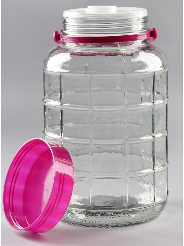 Банка стеклянная с ручкой, 5 л