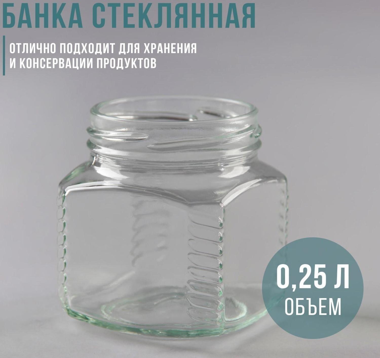 Банка стеклянная, 250 мл, ТО-66 мм