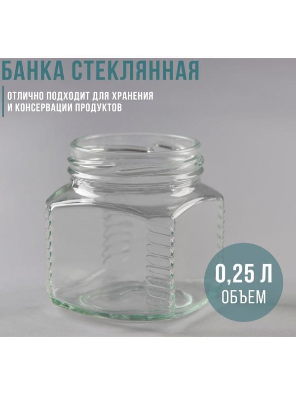 Банка стеклянная, 250 мл, ТО-66 мм