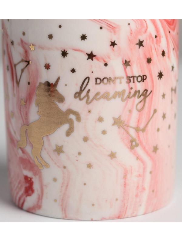 Керамическое кашпо с тиснением «Единорог», 8 х 9,5 см