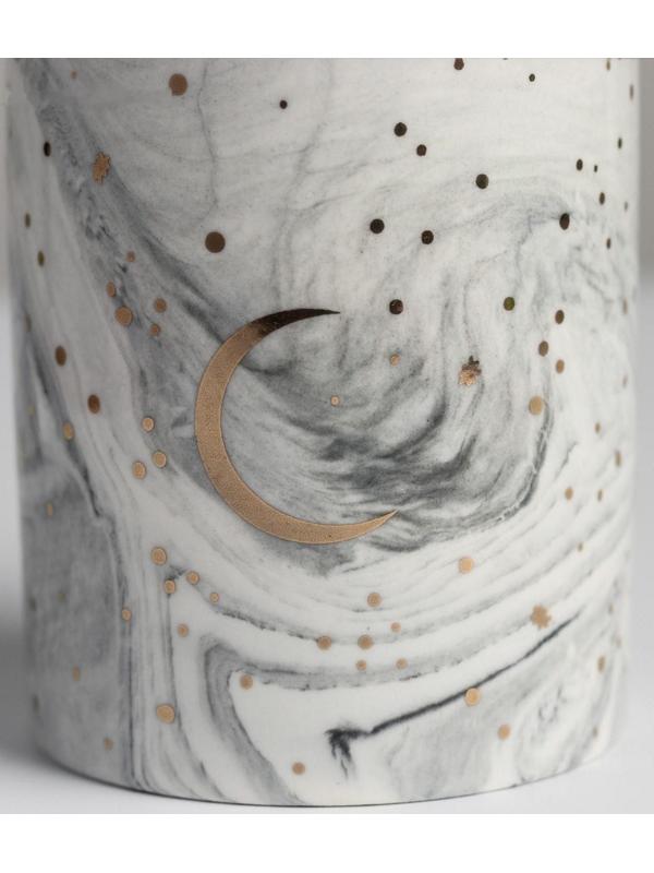 Керамическое кашпо с тиснением «Луна», 8 х 9,5 см