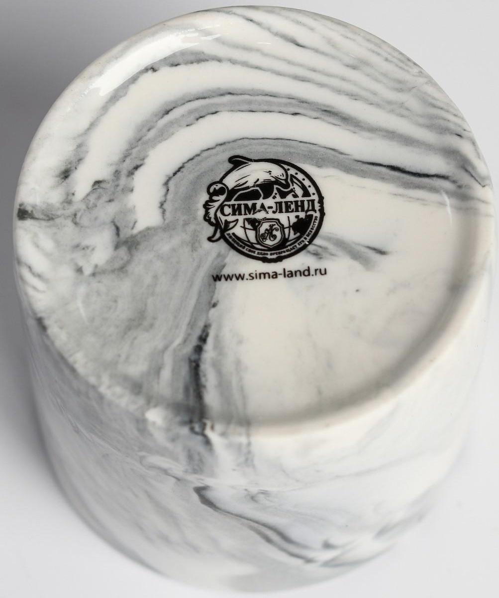 Керамическое кашпо с тиснением «Котик», 8 х 7,5 см