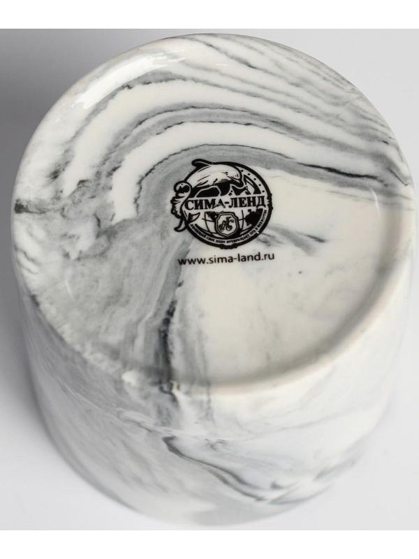 Керамическое кашпо с тиснением «Котик», 8 х 7,5 см