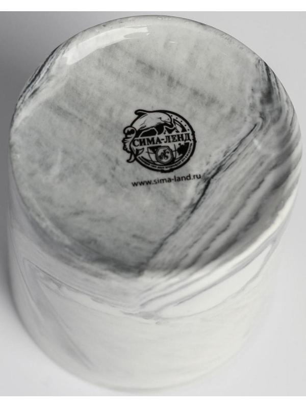 Керамическое кашпо с тиснением «Париж», 8 х 9,5 см