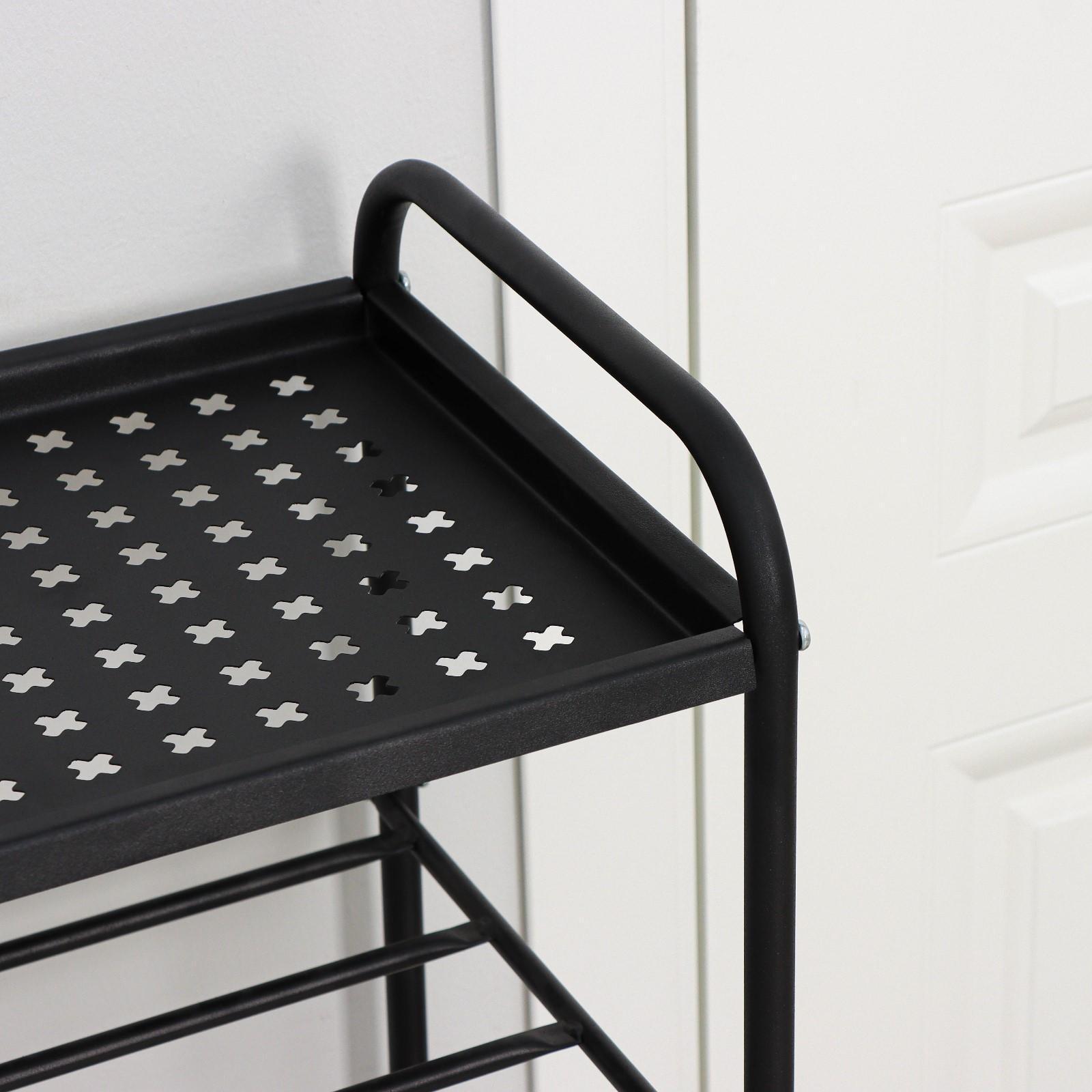 Этажерка-подставка для обуви «Классика», 5 полок, цвет чёрный