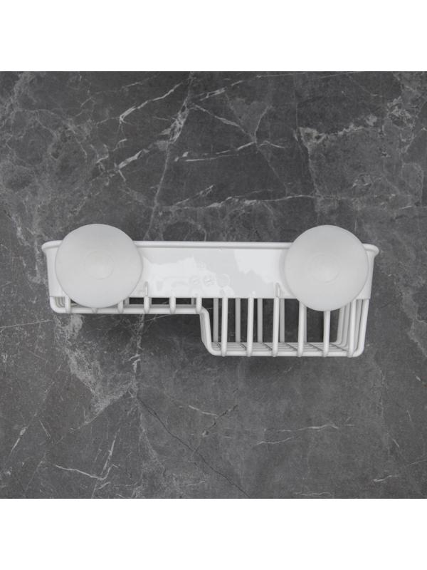 Держатель подвесной на присосках Helper, 23,6×12,5×7,9 см, цвет белый