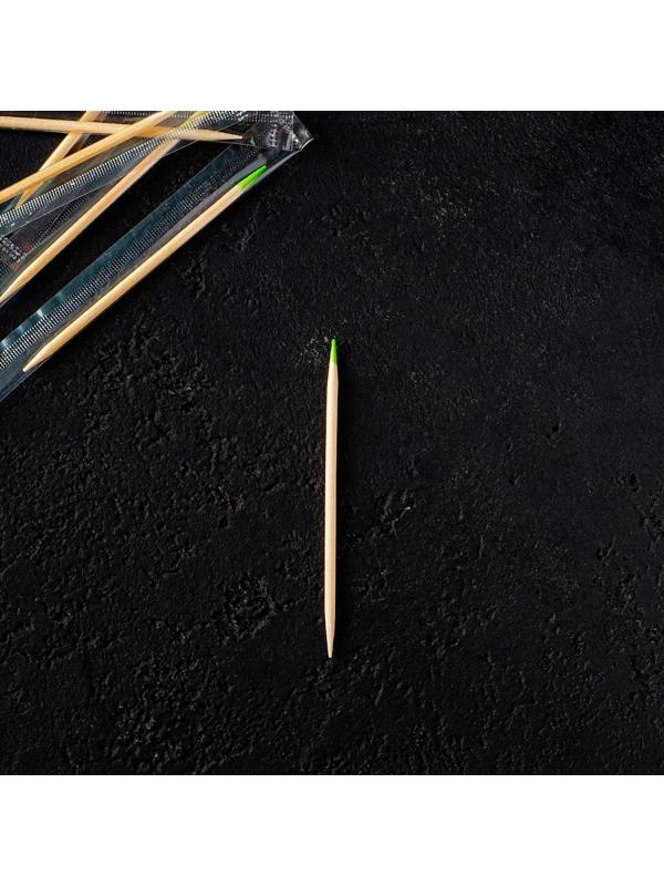 Зубочистки из берёзы Magistro, 500 шт, ментоловые, в индивидуальной упаковке, картонная коробка