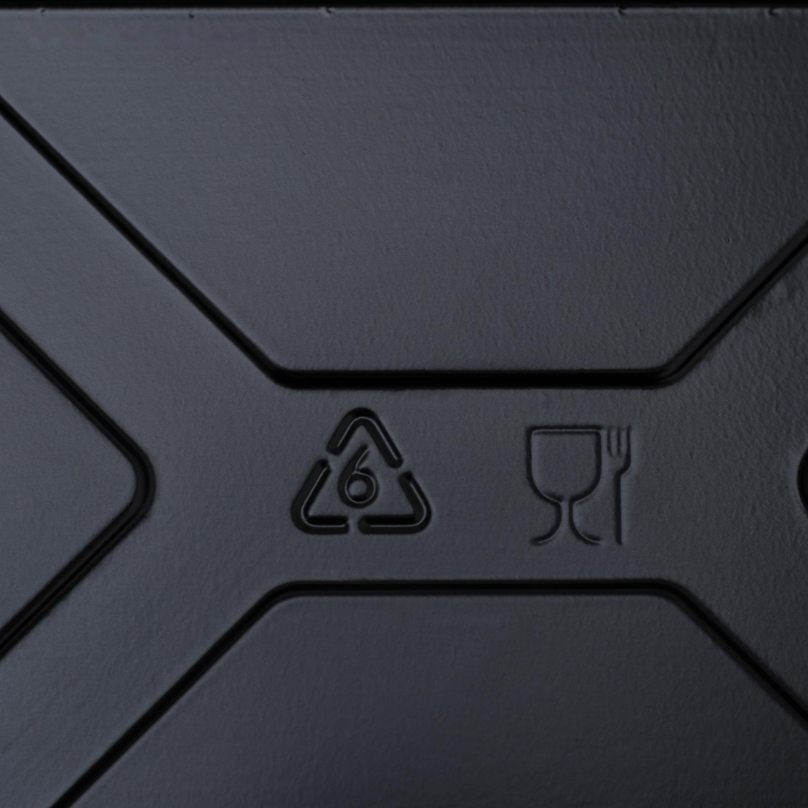 Тортовница одноразовая с крышкой, внешний размер 15,3×11,6×8,2 см, дно 13×9,3×8,1 см, цвет прозрачный, чёрный