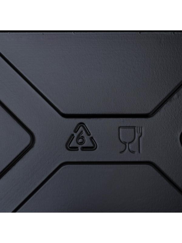 Тортовница одноразовая с крышкой, внешний размер 15,3×11,6×8,2 см, дно 13×9,3×8,1 см, цвет прозрачный, чёрный