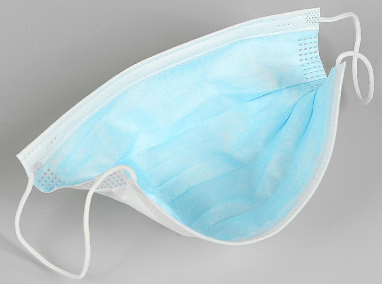 Маска медицинская, трёхслойная, нестерильная, 50 штук.