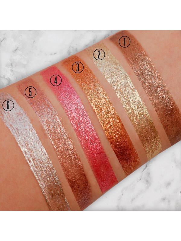 Жидкие глиттерные тени для глаз Cosmo Llama, оттенок №6, серебристый, 3 мл