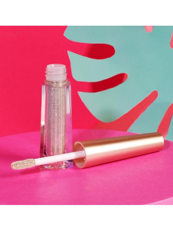 Жидкие глиттерные тени для глаз Cosmo Llama, оттенок №6, серебристый, 3 мл