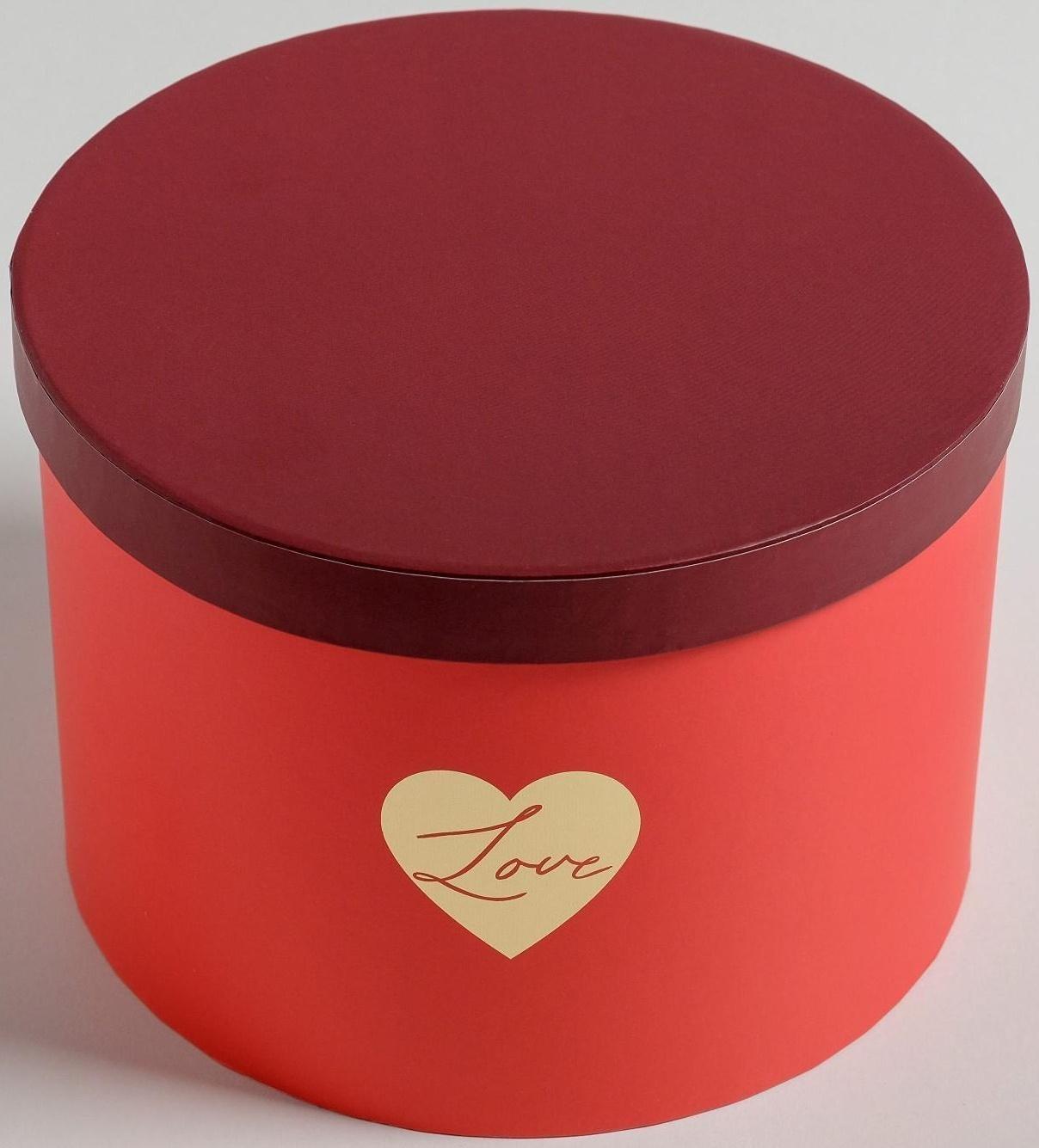 Набор шляпных коробок для цветов 3 в 1 «Красный», 18 × 13 см - 25 × 15 см