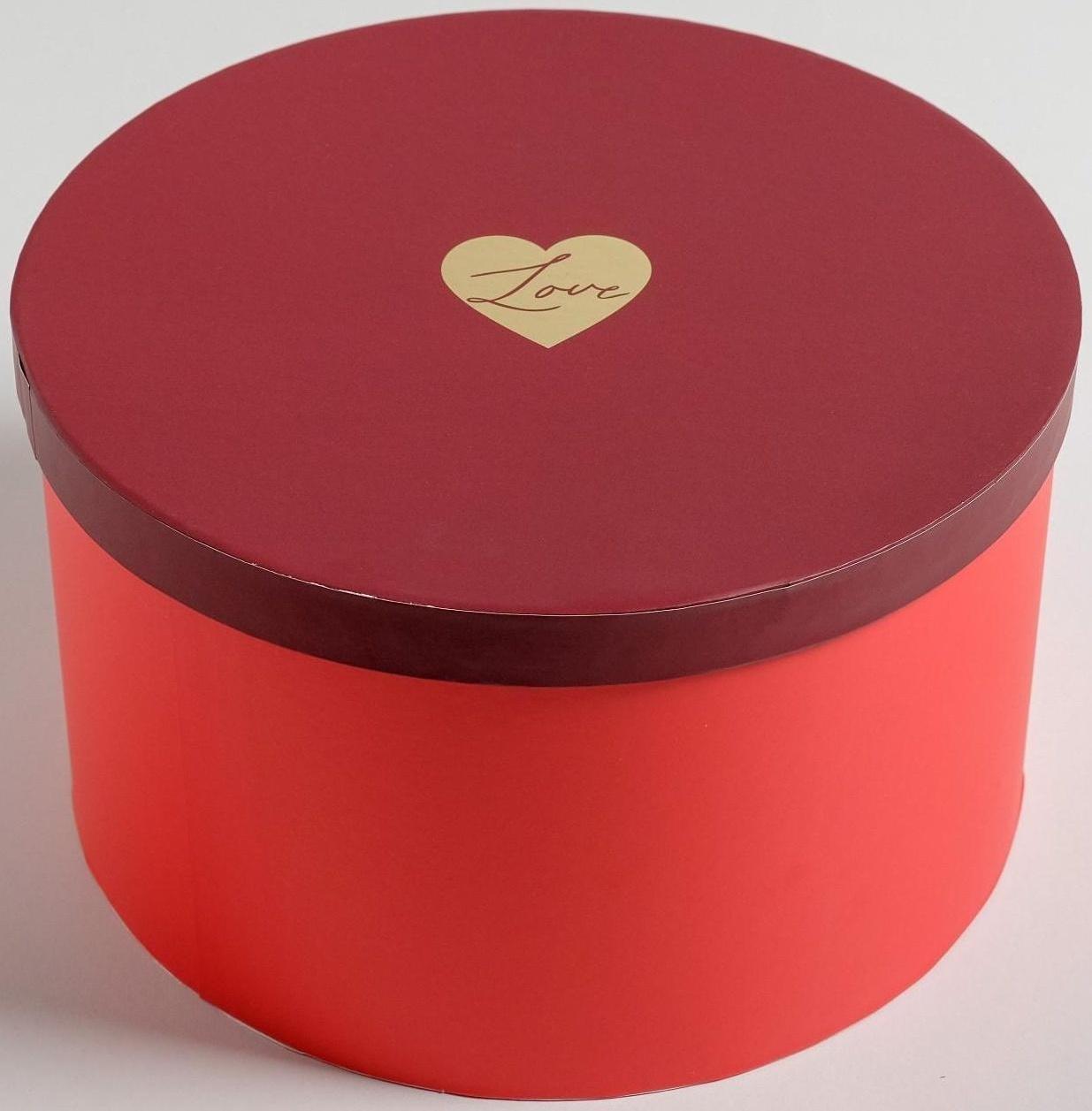 Набор шляпных коробок для цветов 3 в 1 «Красный», 18 × 13 см - 25 × 15 см