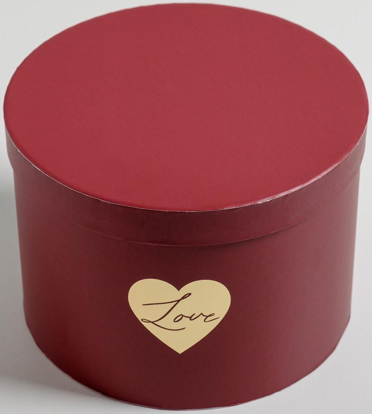 Набор шляпных коробок для цветов 3 в 1 «Красный», 18 × 13 см - 25 × 15 см