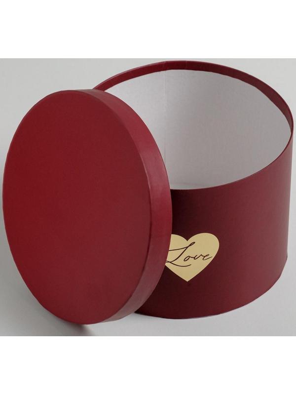 Набор шляпных коробок для цветов 3 в 1 «Красный», 18 × 13 см - 25 × 15 см