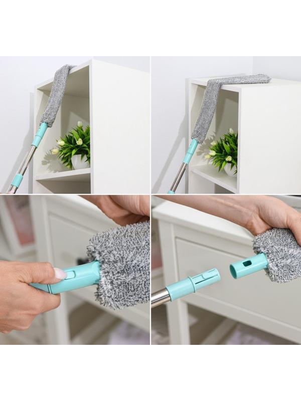 Швабра для мытья пола плоская, гибкая, для труднодоступных мест, насадка из микрофибры 9×2 см, 30 см, цвет МИКС