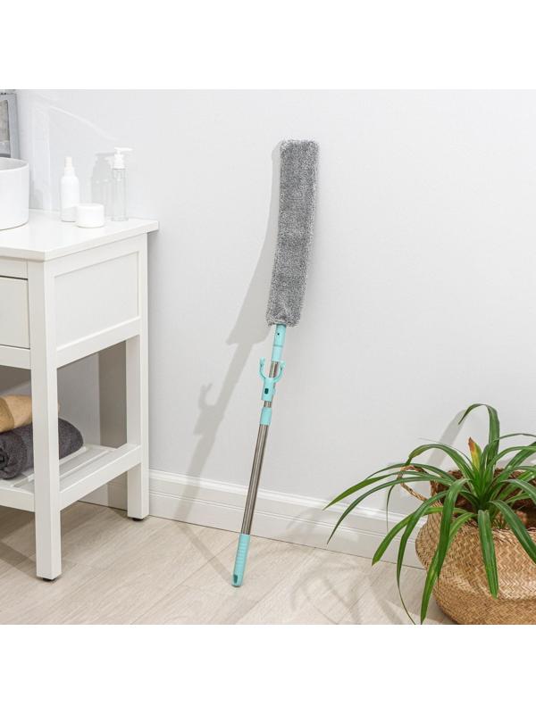 Швабра для мытья пола плоская, гибкая, для труднодоступных мест, насадка из микрофибры 9×2 см, 30 см, цвет МИКС