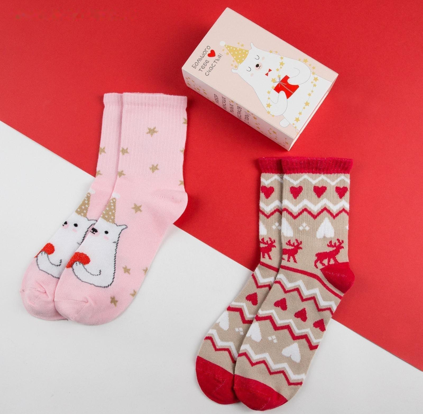 Набор новогодних женских носков KAFTAN 