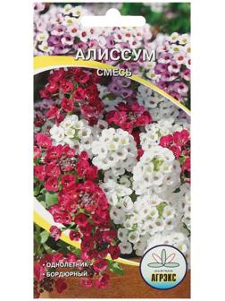 Семена цветов однолетние Алиссум смесь 0,1