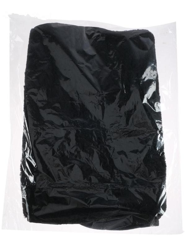 Накидка на переднее сиденье, искусственный мех, размер 55 х145 см, черный