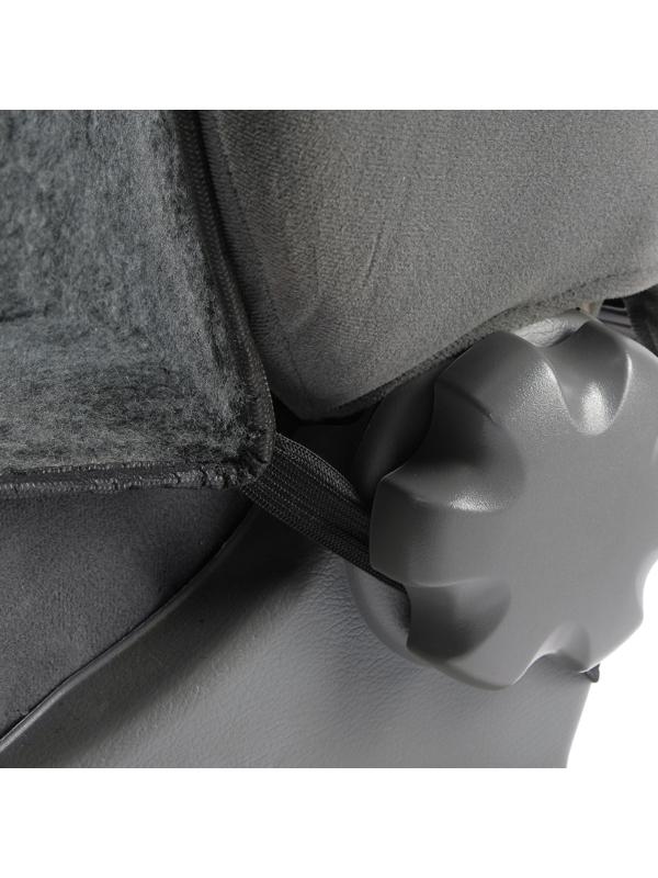 Накидка на переднее сиденье, искусственный мех, размер 55 х145 см, серый