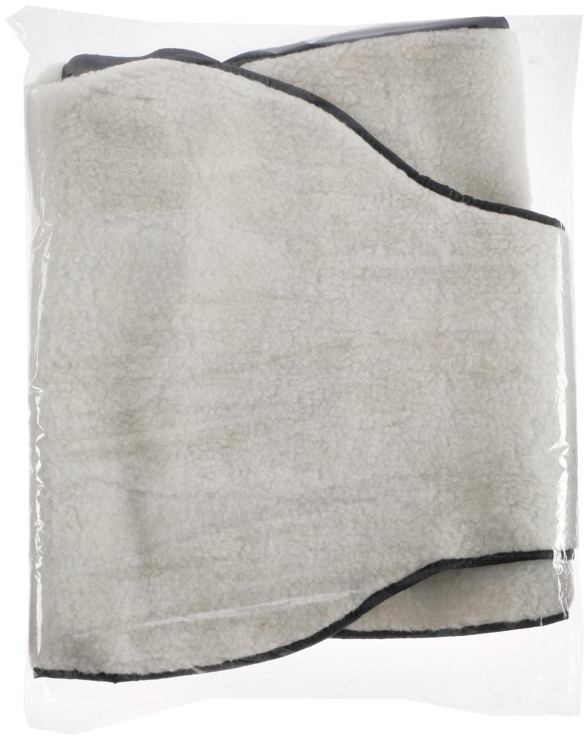 Накидка на переднее сиденье, искусственный мех, размер 55 х145 см, белый