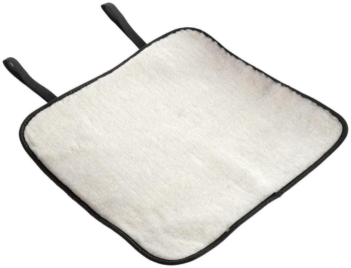 Накидка на переднее сиденье, искусственный мех, размер 48 х 48 см, белый